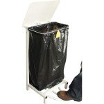 Penyangga Kantong Kaki Pedal Metal Baja Putih, Bisa Berdiri Sendiri